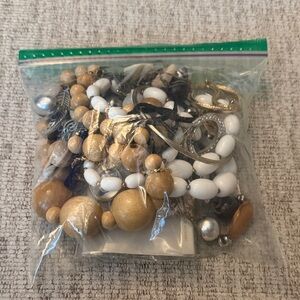 Assorted Neutral Bead & Silver-Tone Charm Mix